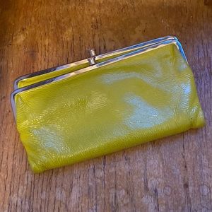 HOBO Lauren Wallet Clutch Bright Yellow Shiny